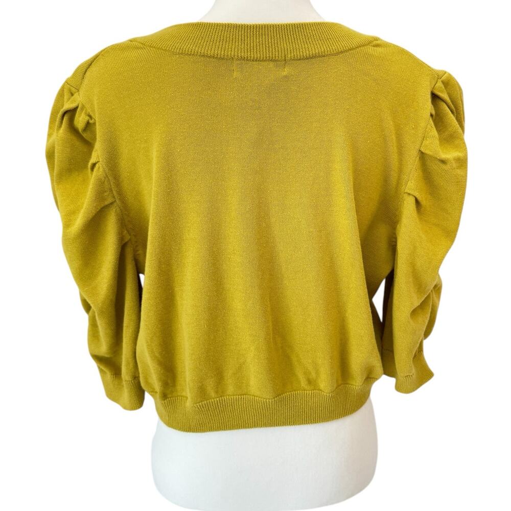 JESSICA LONDON Yellow Cropped Bolero Shrug Sweater Plus Size 14 16 NWOT - Picture 2 of 8